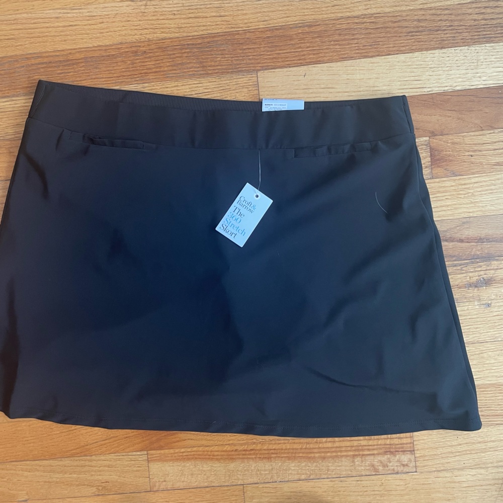 Croft & Barrow 360 Stretch Skort, Black, XL, New with Tags
